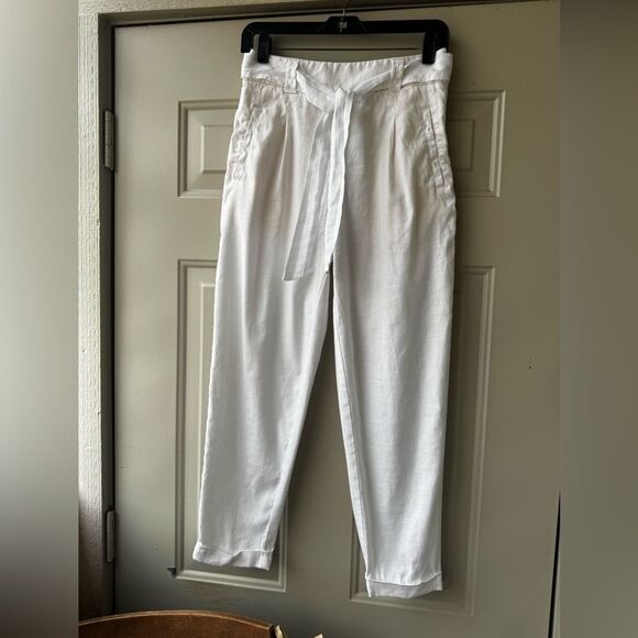 Anthropologie White Nias Trousers Pants By Ett Twa Size 0 - Picture 3 of 16